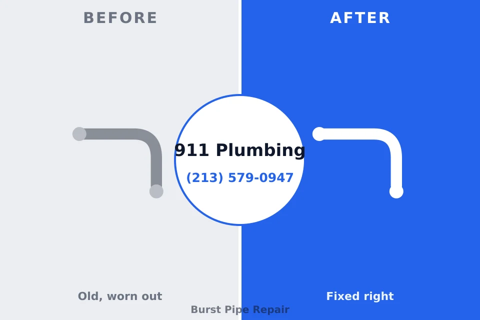 Before and after: plumbing repair Tawas City, MI